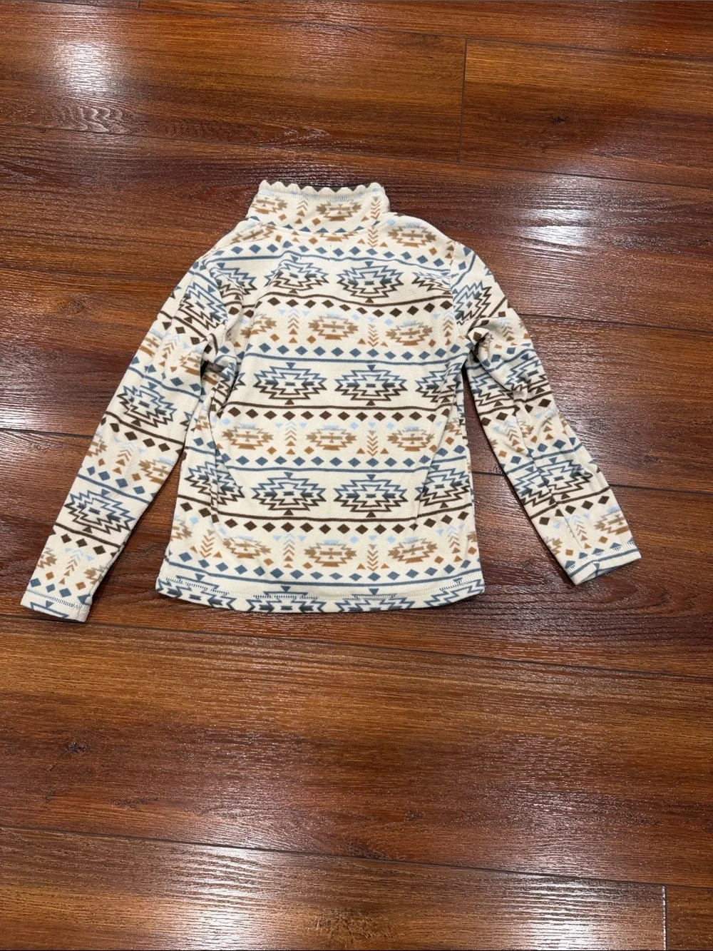 The Children's Place Cream Aztec Print Quarter-Zip Pullover